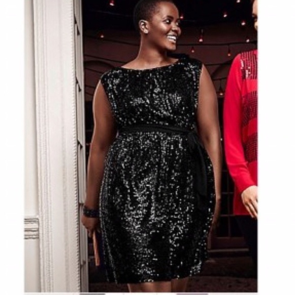Lane Bryant Black Sequin Dress Size 18/20